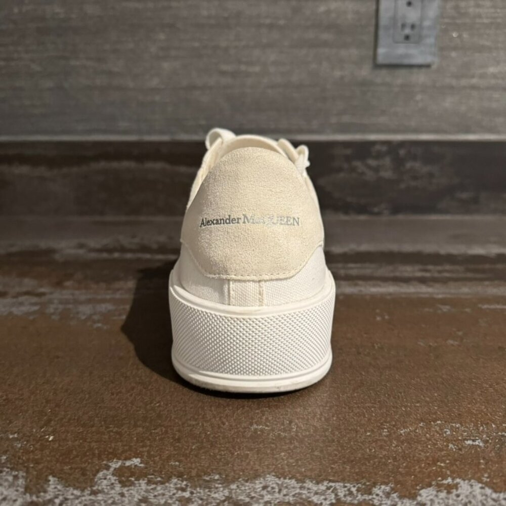 Alexander McQueen White Deck Plimsoll Sneakers Size 44D Slightly Used - Picture 5 of 5
